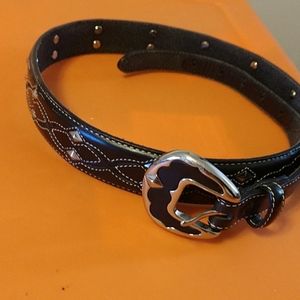 Tony Lama black leather belt